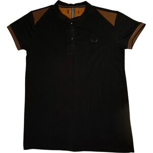 Nick Danger Henley Shirt Mens Small Navy Short‎ Sleeve Athletic Casual